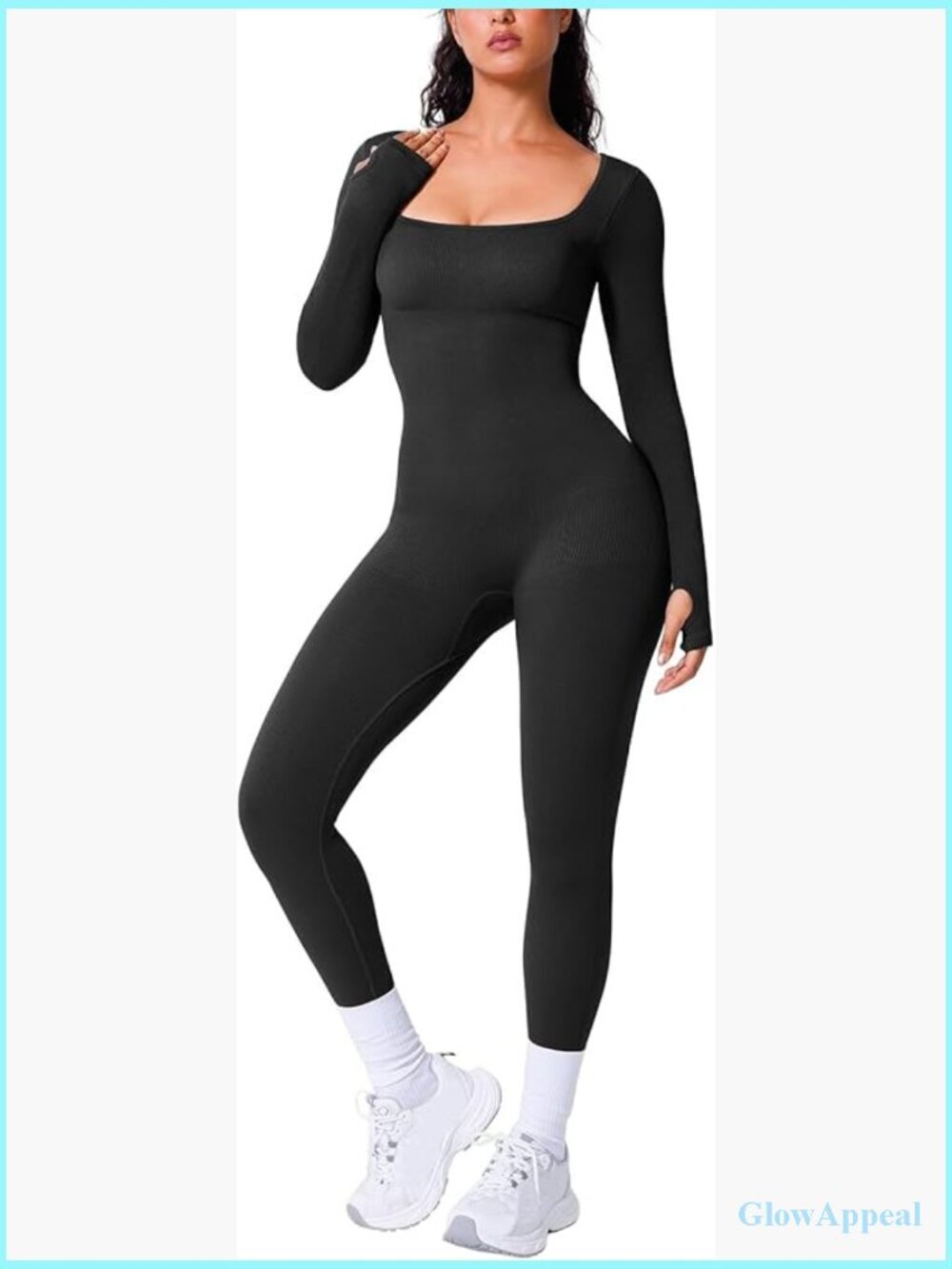 Long Sleeve Jumpsuit with Built-In Bra Shapewear Bodycon Full Body Suit